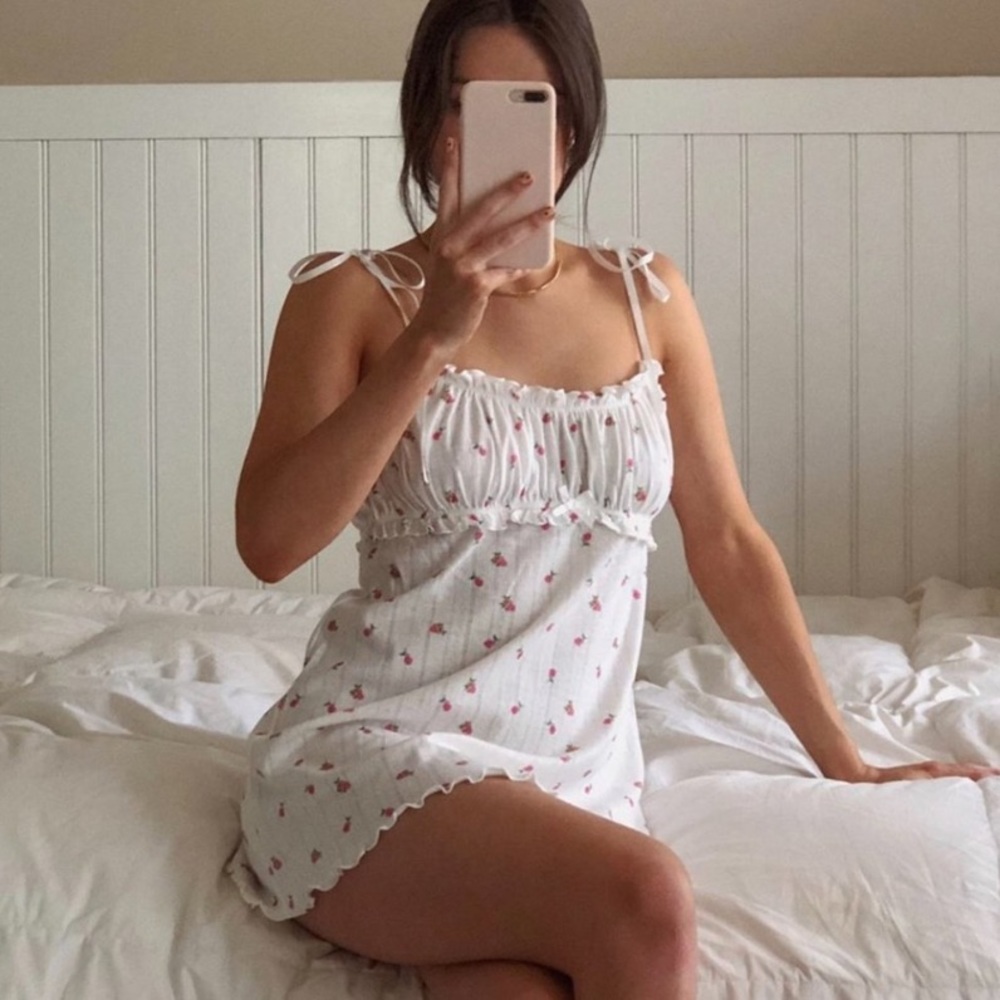 For Love and Lemons Pointelle Slip Dress